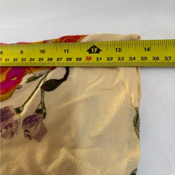 ODDI Babydoll Buttery Cream Large Floral Print Tunic Top Plus Size 3XL - Picture 10 of 15